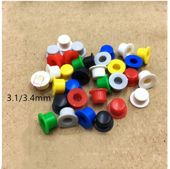 100PCS 6*6 Tact Switch A101 Button Switch Round Caps Push Key Cap Size 4.5mm*7.4mm inner diameter 3.1 / 3.4mm