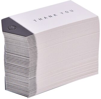 100Pcs 6.6X3.1cm Bladwijzer Handgemaakte Dank U Bericht Papier Tags Note Prijs Etiket Hang Tag Tag