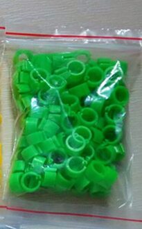 100Pcs 8*7Mm Duiven Ringen Bajonet Identificatie Ring Opening Ring Kleur Duif Voetring Duif Levert Vogel apparaten groen