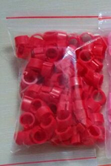 100Pcs 8*7Mm Duiven Ringen Bajonet Identificatie Ring Opening Ring Kleur Duif Voetring Duif Levert Vogel apparaten rood