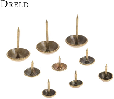100Pcs Antique Brass Bronze Upholstery Nail Jewelry Gift Wine Case Box Sofa Decorative Tack Stud Pushpin Doornail Hardware