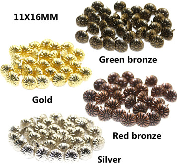 100Pcs Antique Brass Upholstery Nail Jewelry Gift Tacks Stud Upholstery Decorative Nail Furniture Push Pin Doornail Hardware