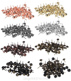 100pcs Antique Brass Upholstery Nails Furniture Tacks Pushpins Hardware Decor Jy28 20 Dropship