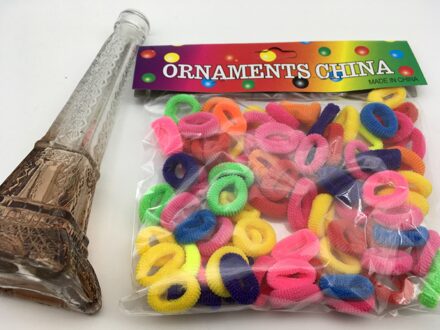 100Pcs Baby Meisjes Kleurrijke Kleine Elastische Haarbanden Kinderen Paardenstaart Houder Kinderen Hoofdband Rubber Band Haar Accessoires Multi