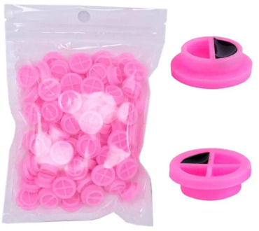 100pcs/bag Glue Gasket Eyelash Glue Holder Pink Drop Glue Delay Cup For Eyelashes Extension Beauty Eyelash Tool