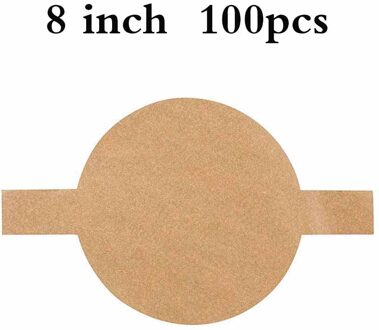 100Pcs Bakpapier Non-stick Oven Bakken Perkament Cirkels Papier Liners Fit Voor 6/8/9 Inch Ronde cake Pannen Keuken Benodigdheden 8 duim