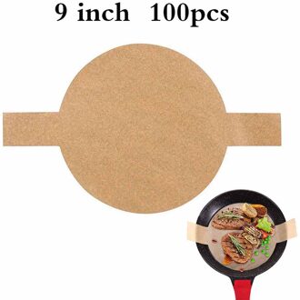 100Pcs Bakpapier Non-stick Oven Bakken Perkament Cirkels Papier Liners Fit Voor 6/8/9 Inch Ronde cake Pannen Keuken Benodigdheden 9 duim