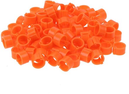 100Pcs Binnendiameter 8Mm Duif Been Gevogelte Duif Vogel Papegaai Clip Ringen oranje