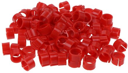 100Pcs Binnendiameter 8Mm Duif Been Gevogelte Duif Vogel Papegaai Clip Ringen rood