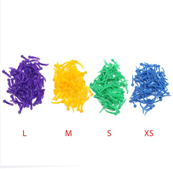 100pcs/box Dental Teeth Wedges With Hole Disposable Denture Concave Design Diastema Wedges MedicalTooth Wedge 4 Sizes Available