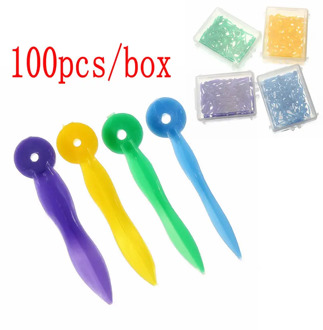 100pcs/box Disposable Dental Wedges Medical Plastic Arc Concave Design Diastema Wedges With End Circular Hole Dentist Care Tool