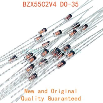 100Pcs BZX55C2V4 Doen-35 0.5W BZX55C 2.4V 1/2W Zener Diode
