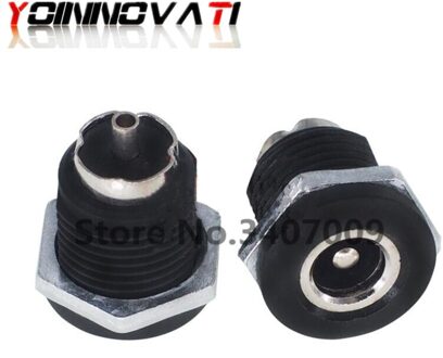 100Pcs DC-022D 5.5*2.1Mm/5.5X2.5Mm Dc Power Plug Socket Connector Met Moer Panel montage Jack Adapter DC-022