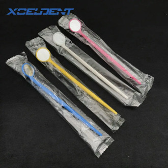 100pcs Dental Disposable Mouth Exam Mirrors Plastic Dental Instrument
