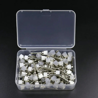 100pcs Dental Nylon Polishing Brushes Bowl Shape Dental Prophylaxis Brush for Contra-Angle Handpiece RA Shank