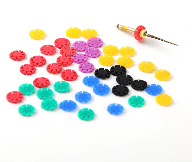 100pcs Dental Root Canal File Disinfection Marking Circle Ring Silicone Counting Stopper (Not Include The Files)