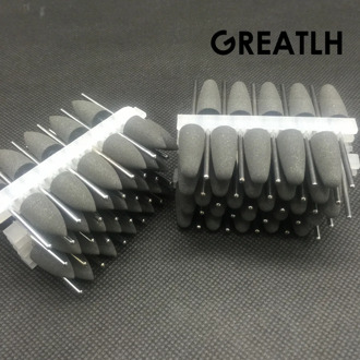 100pcs Diamond polishing Burs SILICONE Rubber polishers 2.35mm