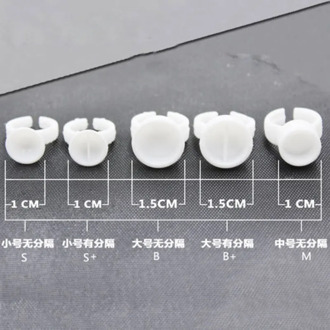 100pcs Disposable Eyelash Extension Glue Rings Adhesive Tattoo Pigment Well Holder Set Makeup Kit Tool False eyelash device tool