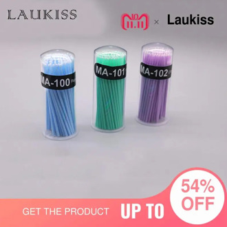 100pcs Disposable Individual Eyelash Extension Cleaning Brush Micro Mascara Applicator Eyelash Glue Cleaning Stick Makeup Tool