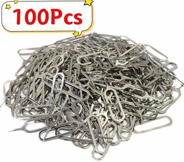 100Pcs Eject Sim Card Tray Open Pin Naald Sleutel Tool Voor Universele Mobiele Telefoon Voor Iphone 12 Voor Samsung