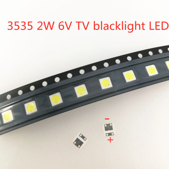 100pcs For LG Innotek LED New and Original LED 2W 6V 3535 Cool white LCD Backlight for TV Application