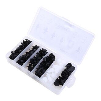 100Pcs Gemengde Auto Body Push Pin Retainer Riv-Et Bumper Fastener Firewall Bedrading Kabel Pakking Hardware Tools + opbergdoos # WL1