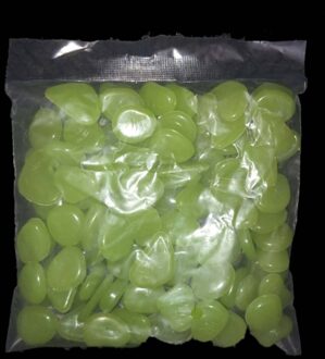 100Pcs Glow In The Dark Tuin Steentjes Tuinieren Lichtgevende Gloed Stenen Outdoor Decor Gloeiende Water Aquarium Grind geel
