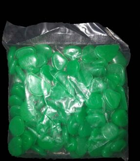 100Pcs Glow In The Dark Tuin Steentjes Tuinieren Lichtgevende Gloed Stenen Outdoor Decor Gloeiende Water Aquarium Grind groen