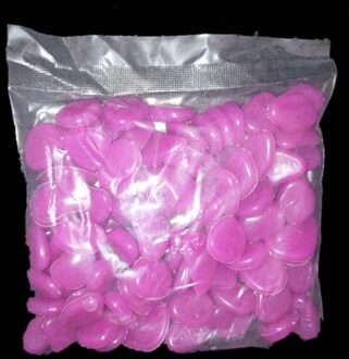 100Pcs Glow In The Dark Tuin Steentjes Tuinieren Lichtgevende Gloed Stenen Outdoor Decor Gloeiende Water Aquarium Grind rood