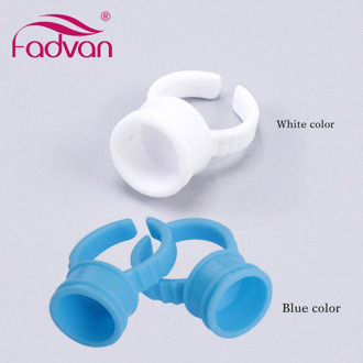 100pcs Glue Holder Eyelash Extension Kit Tool Ring for Lash Building Disposable Tatto Pigment Container