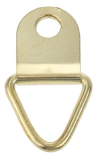 100Pcs Gouden Kleine D-Ring Foto Hanger Met Schroeven Frame Driehoek Ring Hangers kader Hangers