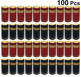 100pcs Heat Shrink Capsules Wine Bottle Capsules Wine Heat Shrinkable Cap Wine Shrink Film Wraps For Straight Mouth Bottle