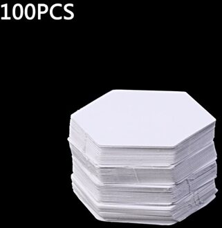 100Pcs Hexagon Sjablonen Voor Patchwork Papier Quilten Naaien Craft Diy Zes Maten 12mm