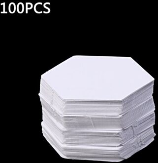 100Pcs Hexagon Sjablonen Voor Patchwork Papier Quilten Naaien Craft Diy Zes Maten 16mm