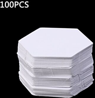 100Pcs Hexagon Sjablonen Voor Patchwork Papier Quilten Naaien Craft Diy Zes Maten 22mm