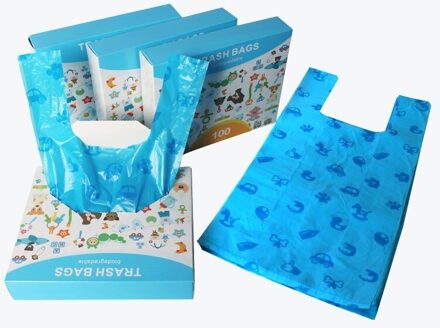 100Pcs Hond Afvalzakken Afbreekbaar Hond Kak Tassen Lekvrije Huisdier Afvalzakken Vuilniszakken Pick Up Clean tassen Voor Pet Kat Honden 100stk