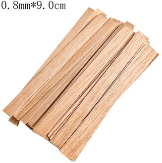 100Pcs Hout Kaars Wieken Met Ijzer Stand Kaars Cores Natuurlijke Milieuvriendelijke Lont Voor Maken Handgemaakte Diy Craft 0.8x9mm