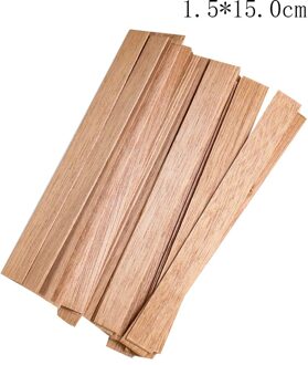 100Pcs Hout Kaars Wieken Met Ijzer Stand Kaars Cores Natuurlijke Milieuvriendelijke Lont Voor Maken Handgemaakte Diy Craft 1.5x15cm