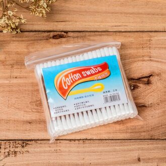 100Pcs Hout Wattenstaafje Cosmetica Permanente Make-Up Gezondheid Medische Oor Sieraden Schoon Sticks Buds Tip Hout Katoen Hoofd Wattenstaafje 100stk 1zak