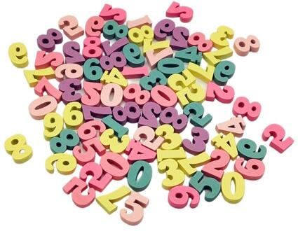 100Pcs Houten Letters Gemengd Thuis Blok Diy Numbers Woord Handgemaakte Alfabet Decoratie Party 15Mm Multi-Gekleurde craft