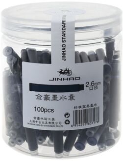 100Pcs Jinhao Universele Blauw Vulpen Inkt Sac Cartridges 2.6Mm Vullingen School Kantoorbenodigdheden BLBK