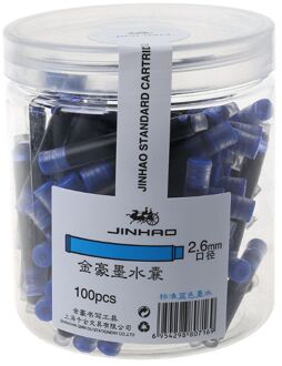 100Pcs Jinhao Universele Blauw Vulpen Inkt Sac Cartridges 2.6Mm Vullingen School Kantoorbenodigdheden