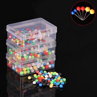 100Pcs Kaart Kopspijkers Push Pins Plastic Kop Met Stalen Punt, 4Mm 11Mm Kurk Boord Veiligheid Gekleurde Punaise Office School Supply 6x17mm