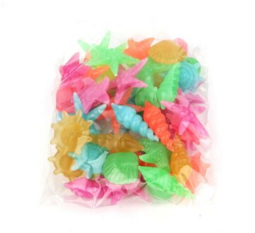 100Pcs Kleurrijke Glow In The Dark Zeester Schelp Lichtgevende Stenen Voor Tuin Plant Decor Aquarium Aquarium Loopbrug 200stk