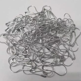 100Pcs Kleurrijke Haakt Breien Locking Stitch Marker Hangtag Veiligheidsspelden Diy Naaien Gereedschap Naald Clip Ambachten Accessoires zilver