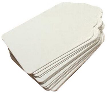 100Pcs Kraft Tags Geschulpte Wedding Party Papieren Kaart Tag Festival Note Diy Blank Prijs Label Hang Tag Wit zwart