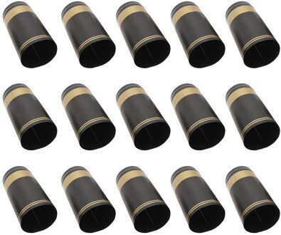100Pcs Krimpkous Capsules Wijn Fles Capsules Wijn Krimpkous Cap Wijn Krimpfolie Wrap Voor Rechte Mond Fles (Rood, zwart gouden