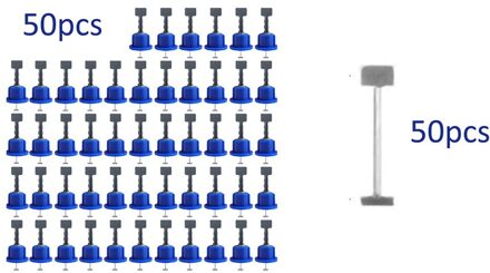 100Pcs Level Wiggen Tegel Spacers Voor Vloeren Muur Tegel Leveling Systeem Leveler Locator Spacers Tang Balans Tegels Uitlijning 100stk