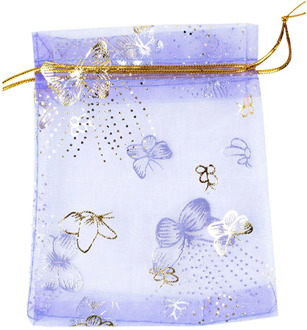 100pcs/lot 10x12cm Drawstring Bags Purple Butterfly Wedding Candy Jewelry Packing Drawable Organza Bags Party Gift Bags Pouches