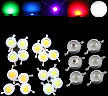 100pcs Lot 1W 3W Watt CREE High Power LED Light-Emitting Diode LEDs Chip SMD Spot Light Downlight Lamp Bulb For DIY RGB